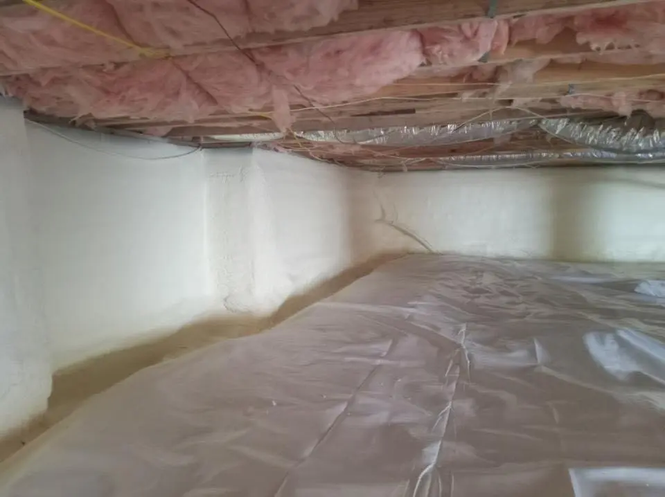 Crawl space encapsulation with closed-cell spray foam for Spray Foam Roofing in Ocean Pointe