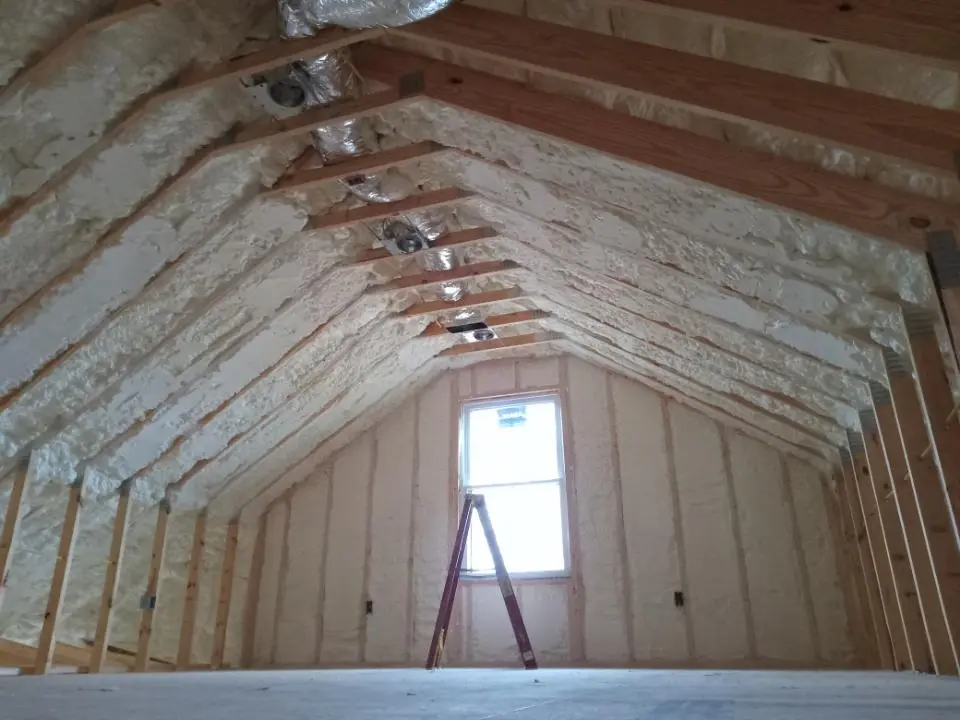 Spray foam roofing application for Crawl Space Insulation project in Ocean Pointe